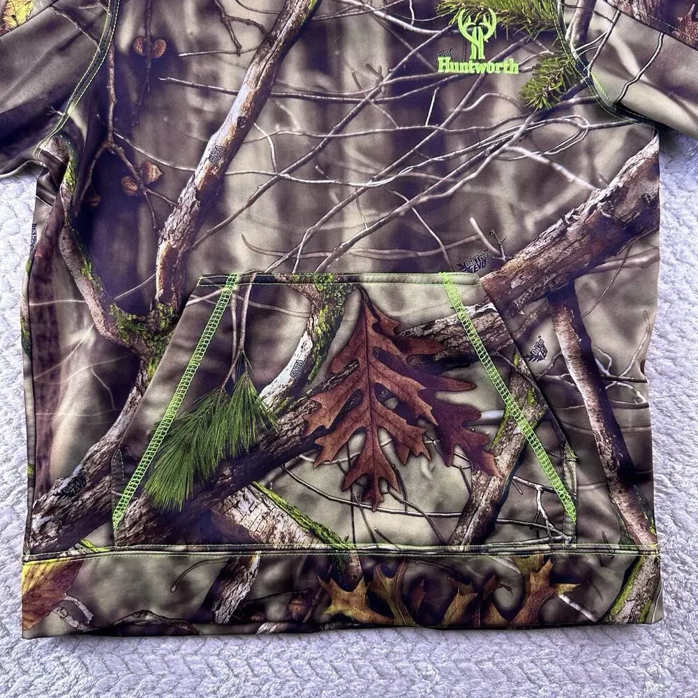 Huntworth Hoodie, Youth Boy's Size Medium, Brown, Camouflage, Pullover- Oak Tree